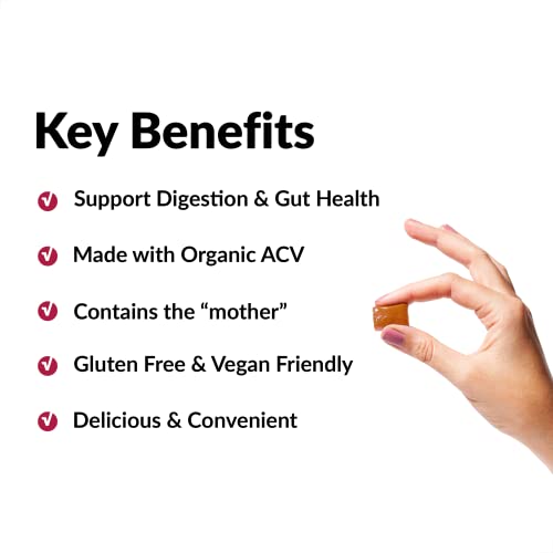 Force Factor Organic Apple Cider Vinegar Soft Chews for Digestion and Metabolism Support Force Factor