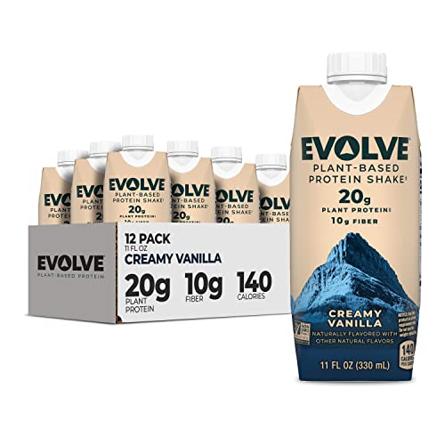 Evolve Plant Based Protein Shake, Vanilla Bean, 20g Vegan Protein, Dairy Free