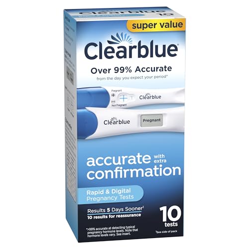 Clearblue Pregnancy Test Combo Pack, 10ct - Digital with Smart Countdown & Rapid Clearblue