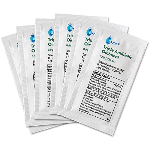 Globe (144 Packets) Triple Antibiotic Ointment 0.9g, Single Packet, First Aid Ointment Globe