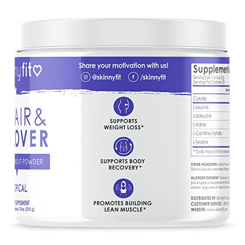 SkinnyFit Repair & Recover 30 Servings: BCAA Powder for Women, Branched Chain Amino SkinnyFit