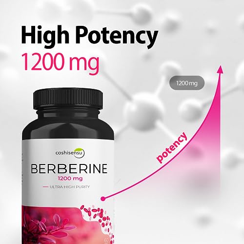 Coshisensu Berberine HCI 1200mg - Premium Berberine Supplements - 60 Capsules Coshisensu