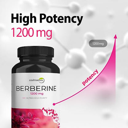 Coshisensu Berberine HCI 1200mg - Premium Berberine Supplements - 60 Capsules Coshisensu