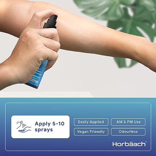 Magnesium Spray for Restless Legs, Muscles, Sleep | 100ml | Magnesium Chloride Oil Horbäach