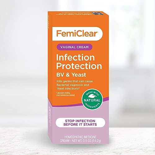 FemiClear BV & Yeast Infection Protection Vaginal Cream, Made with Natural Ingredients FemiClear