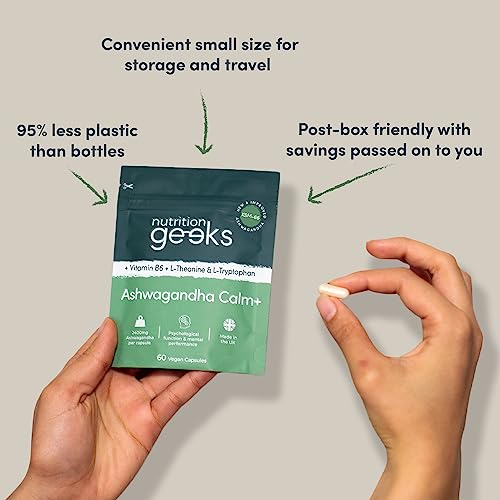 Ashwagandha KSM 66 Complex - 3000mg Enhanced with Amino Acids & Vitamin B6 Nutrition Geeks