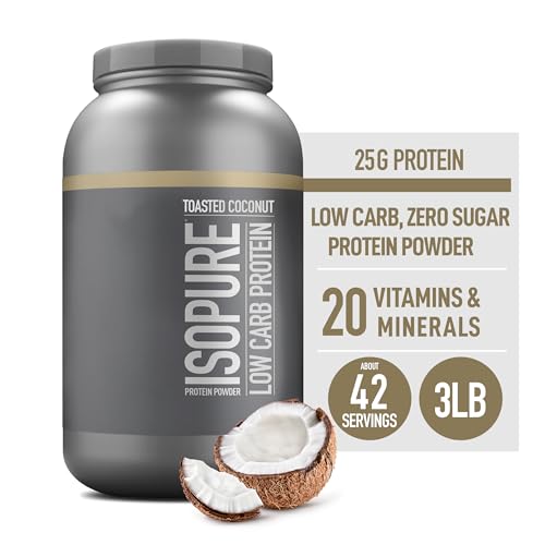 Isopure Protein Powder, Low Carb Whey Isolate with Vitamin C & Zinc for Immune Support Isopure