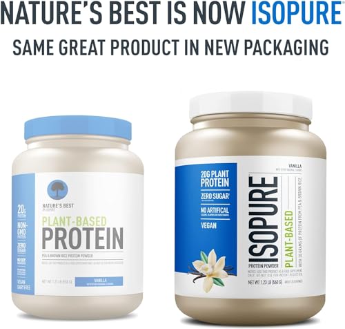 Isopure Vanilla Vegan Protein Powder, with Monk Fruit Sweetener & Amino Acids, Post Work Isopure