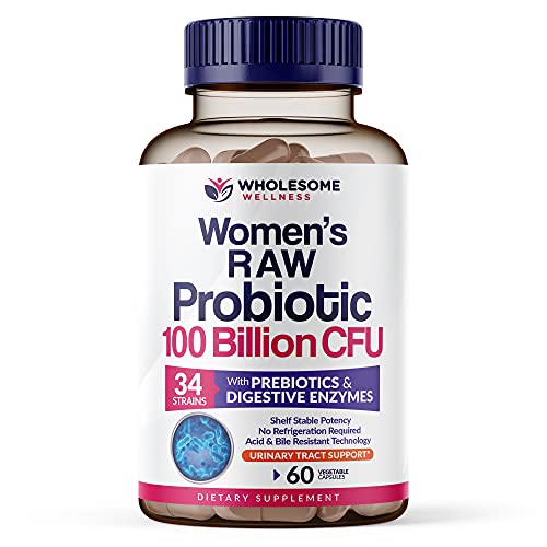 Dr. Formulated Raw Probiotics for Women 100 Billion CFUs with Prebiotics Wholesome Wellness