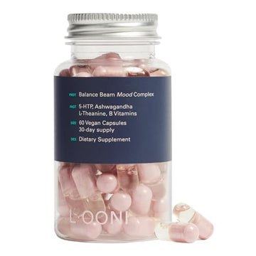 LOONI Balance Beam Mood Complex Supplement | PMS Relief with Ashwagandha, Vitamin B12
