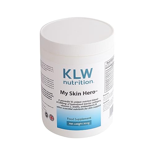 Marine Collagen Powder 10,000mg - with Vitamin C, Zinc, Biotin, Hyaluronic Acid - No fillers, sweeteners or additives KLW Nutrition