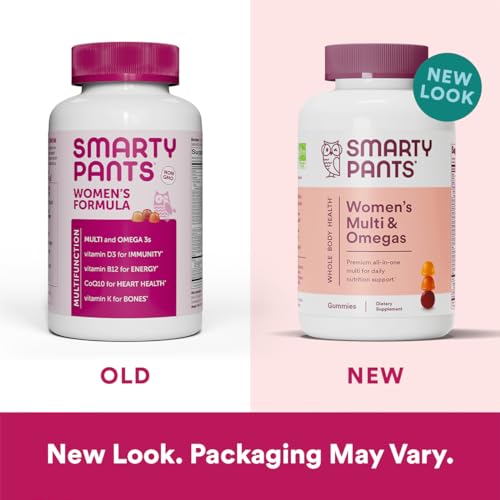 SmartyPants Women's Multivitamin Gummies: Omega 3 Fish Oil (EPA/DHA), Methylfolate SmartyPants