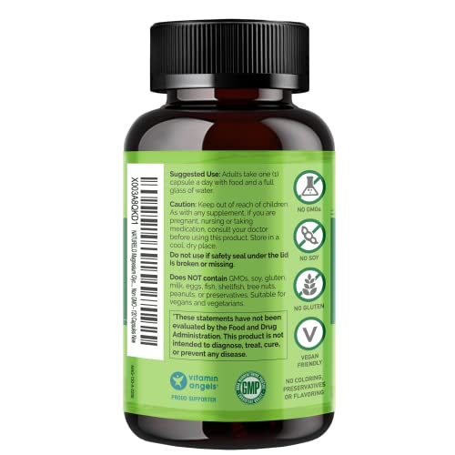 NATURELO Magnesium Glycinate Chelate Complex - 200 mg Magnesium with Organic NATURELO