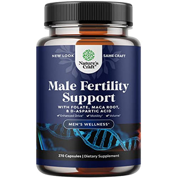 Prenatal Multivitamin Male Fertility Supplement - Mens Fertility Supplement with L-Arginine D-Aspartic Acid and Maca Root Prenatal Vitamins for Enhanced Motility Volume Potency and Fertility Support Natures Craft