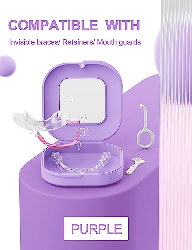 HEMILAB® Retainer Case, Slim Aligner Case with Vent Holes, Compatible with Invisalign HEMILAB