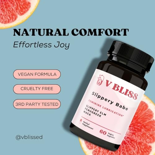 V Bliss Slippery Babe Vaginal Moisturizer Capsules | Relieves Vaginal Dryness with Slippery Elm V Bliss