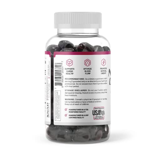 Snap Supplements Nitric Oxide Beet Root Gummies - Support Healthy Blood Circulation Snap Supplements