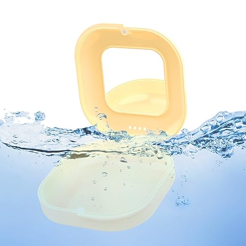 Retainer Case with Mirror and Vent Holes, Cute Retainer Holder Case Compatible with Invisalign Heigoeost