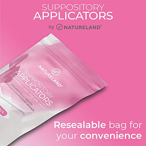 Natureland [20/40 Pack Vaginal Suppository Applicators for Women,Soft Tip Auxiliary Tool for Pills Natureland