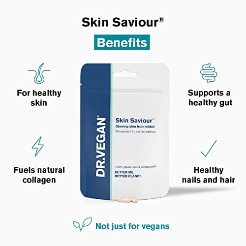 DR.VEGAN Skin Saviour | Fuel Collagen Naturally | Collagen Alternative | 60 Capsules dr vegan
