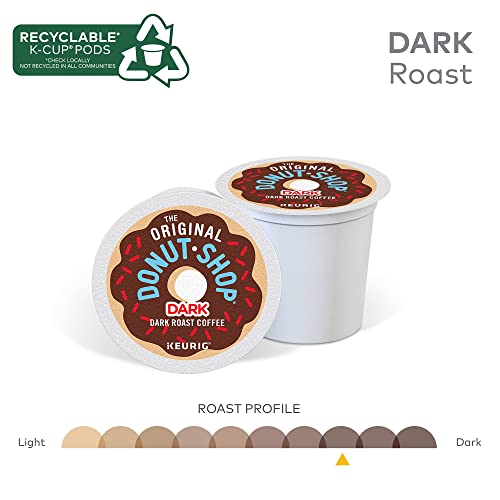 The Original Donut Shop Dark Coffee, Keurig Single-Serve K-Cup Pods, Dark Roast, 96 Ct The Original Donut Shop