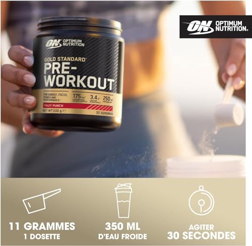 Optimum Nutrition Gold Standard Pre Workout Powder, Energy Drink with Creatine Optimum Nutrition