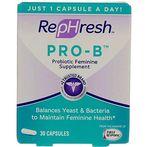 RepHresh Pro-B Vaginal Probiotic Feminine Supplement One Bottle 30 Count Rephresh