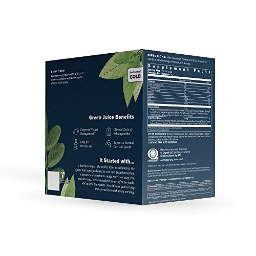 Organifi: GO Packs - Green Juice - Organic Superfood Supplement Powder - 30 Count Organifi