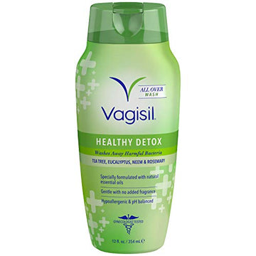 Vagisil Feminine Wash for Intimate Area Hygiene, Healthy Detox, All Over Body Wash