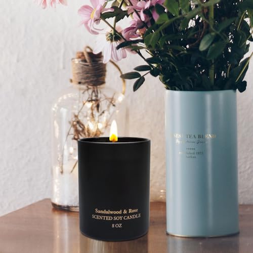 Sandalwood Rose Scented Candles, Christmas Birthday Candle Gifts for Women, Best Friends Kelly's Custom Candles