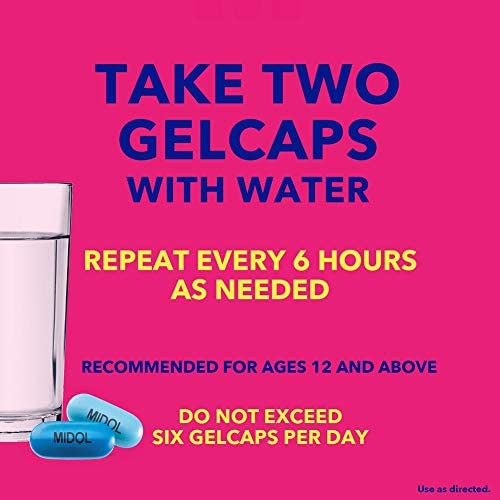 Midol Complete Gelcaps 24ct: Midol Complete Menstrual Pain Relief Gelcaps with Acetaminophen Midol