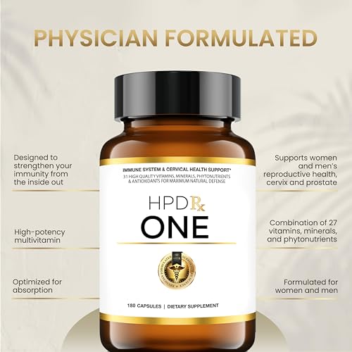 HPD Rx ONE Immunity Boost Multivitamin HPV Supplements for Women and Men HPD Rx