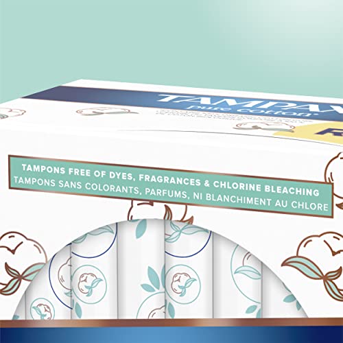 TAMPAX Pure 100% Organic Cotton Core Super Absorbency Tampons - 24 ct Tampax