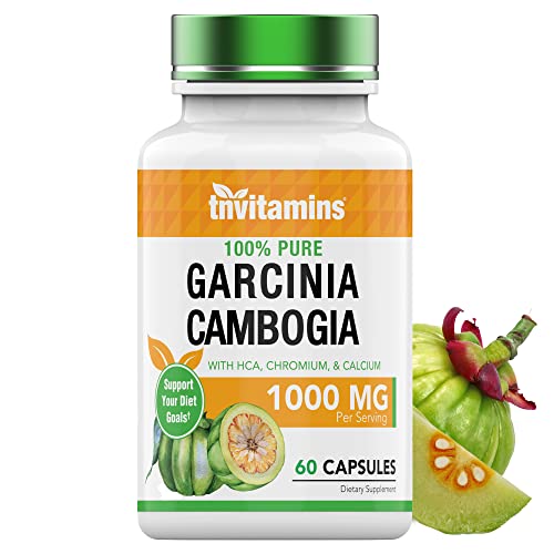 tnvitamins Garcinia Cambogia Extract Capsules (1000 MG x 60 Pills) with HCA & Chromium