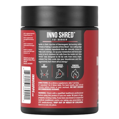 Inno Shred - Day Time Fat Burner | 100mg Capsimax, Grains of Paradise, Organic Caffeine InnoSupps