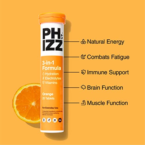 Phizz Electrolytes, Multivitamin & Hydration Tablets - 20 Effervescent Rehydration Electroly Phizz