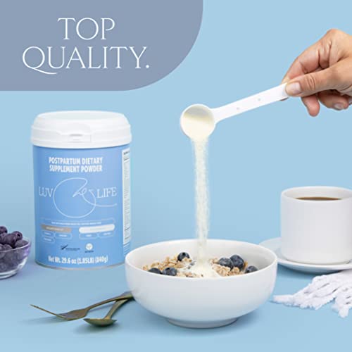 LUV&LIFE Postpartum Vitamin Supplement Powder Vanilla Flavored Has Postnatal Multivitamins LUV&LIFE