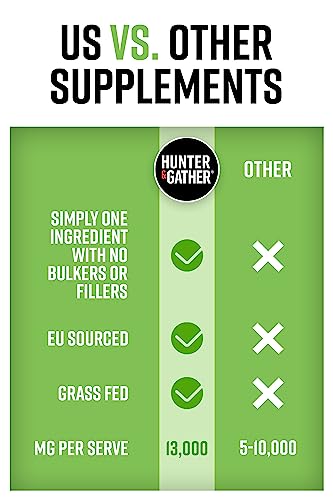 Hunter & Gather Bovine Collagen Powder 400g | Pure Unflavoured Premium Hydrolysed Bovine Collagen Peptides Powde Hunter & Gather