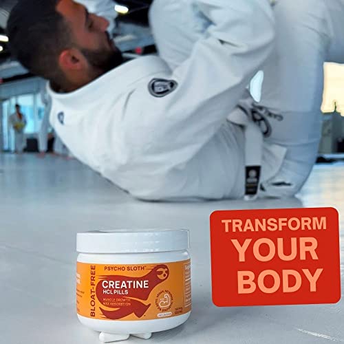 Creatine HCL Pills - Muscle Growth, Endurance, No Bloat, No Load, Not Flavored Goba Tea