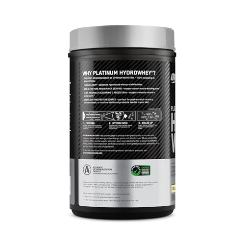 Optimum Nutrition Platinum Hydrowhey Protein Powder, 100% Hydrolyzed Whey Protein Optimum Nutrition