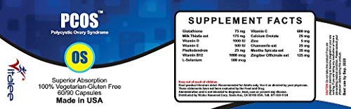 PCOS-Polycystic Ovarian- Estrogen and Progesterone Balance (Caps 60 ct) Vitalee Nanomed