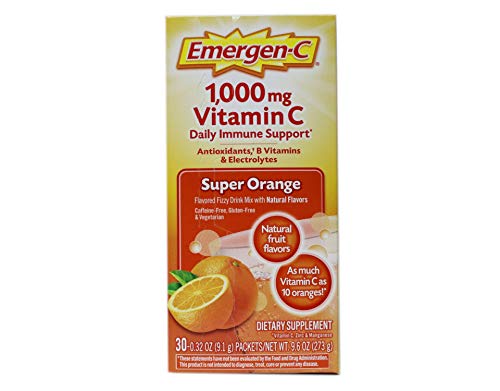 Emergen-C Super Orange Vitamin C - 30 Count (Pack of 4) (Packaging may vary) Emergen-C