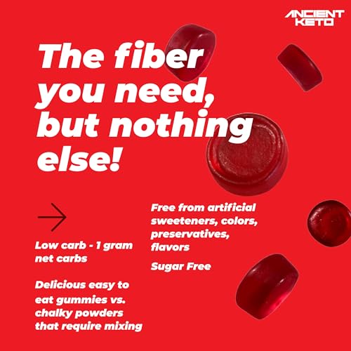 Sugar Free Keto Fiber Gummies for Adults | Keto Vitamin Supplement Ancient Keto