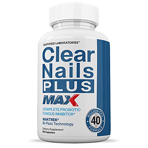 Justified Laboratories (2 Pack) Clear Nails Plus Max Pills 40 Billion CFU Probiotic Supports Justified Laboratories