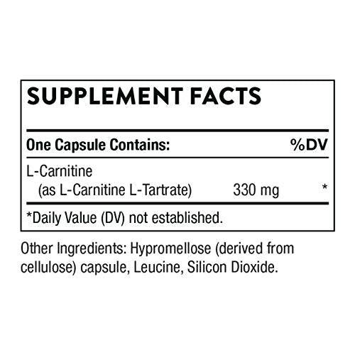 Thorne L-Carnitine - Amino Acid Supplement to Support Energy Production - 60 Capsules Thorne