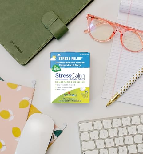 Boiron StressCalm for Relief of Stress, Anxiousness, Nervousness, Irritability, and Fatigue - 60 Count Boiron