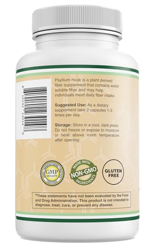 Double Wood Supplements Psyllium Husk Capsules Fiber Supplement Double Wood Supplements