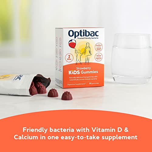 Optibac Kids Probiotic with Vitamin D & Calcium for Immune System Support & Gut Health OptiBac