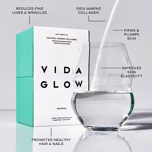 Vida Glow - Natural Hydrolysed Marine Collagen Sachets | Promotes Glowing Skin + Smooths Fine Lines Vida Glow