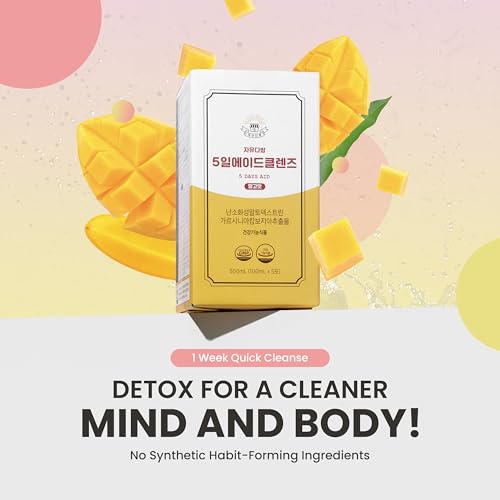 JAYU FreedomCafe 5 Day Detox Cleanse Ade Mango Flavor - 5 Pack (16.90oz) - Supports JAYU